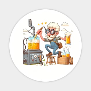 Crafting Man:  Craft beer Brewing Beer IQ: 1000 Grandpa Magnet